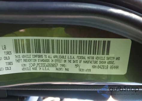 2014 Jeep Cherokee Latitude из США, поврежденный, VIN 1C4PJMCS5EW269857